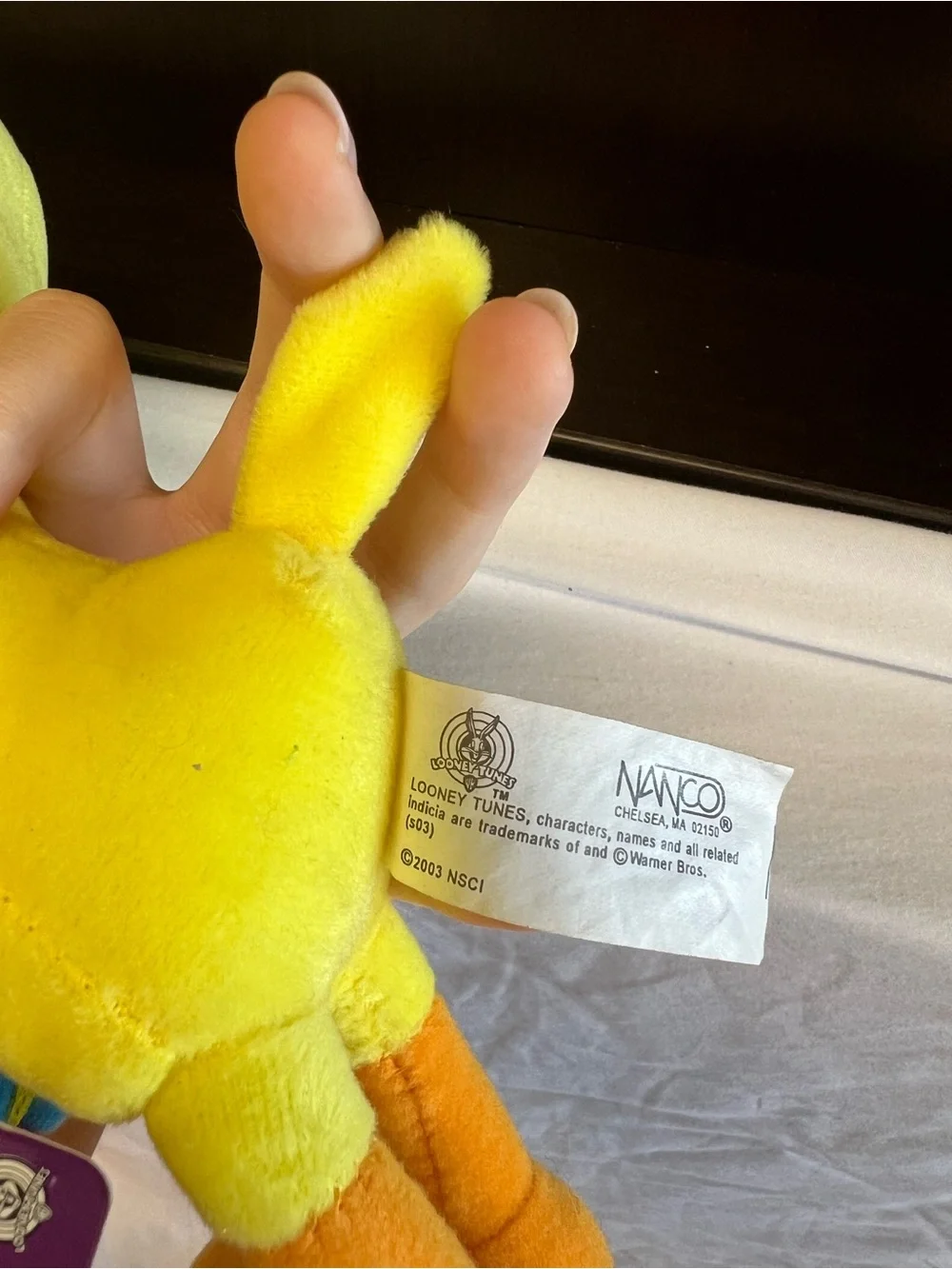 RARE!! Warner Bros. Tweety Plush Toy in Yellow with Party Hat